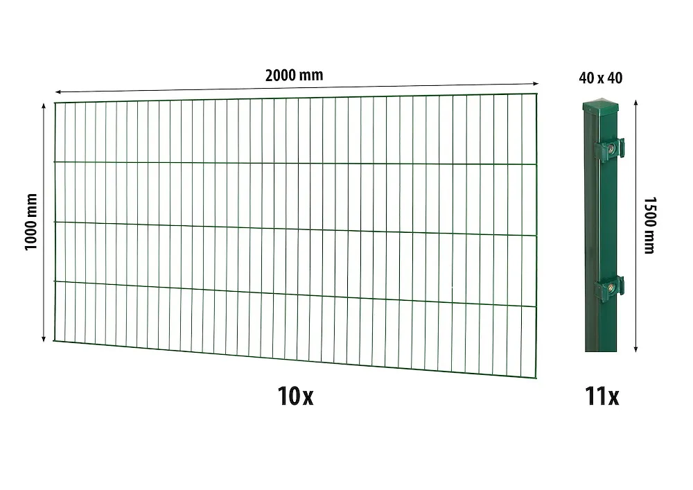 Classic ES-Mattenzaun-Set 1000