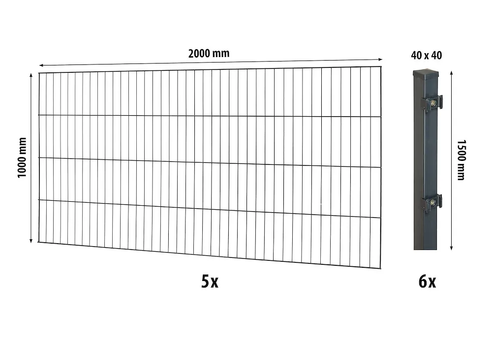Classic ES-Mattenzaun-Set 1000