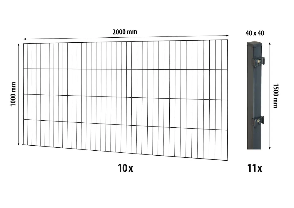 Classic ES-Mattenzaun-Set 1000
