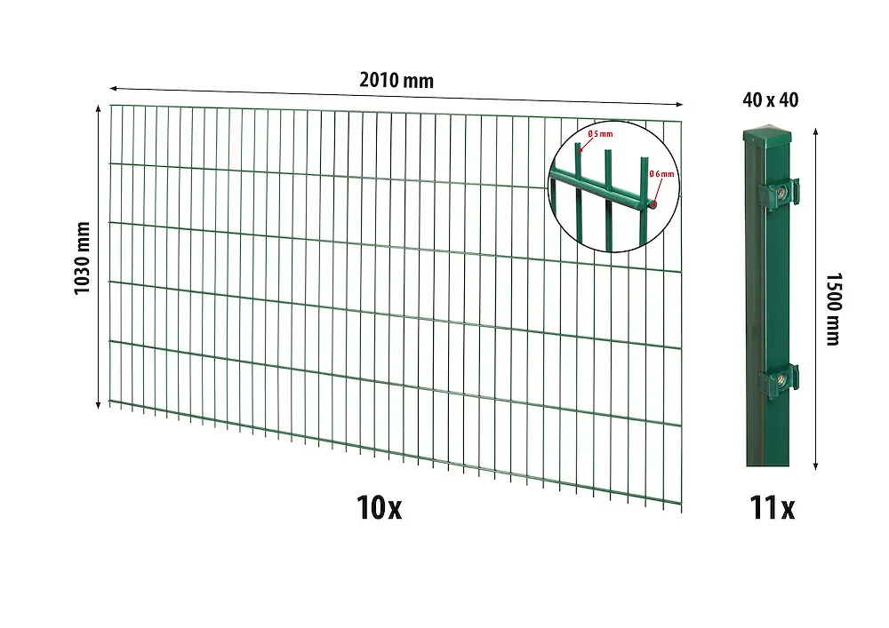 Comfort DS-Mattenzaun-Set 1030