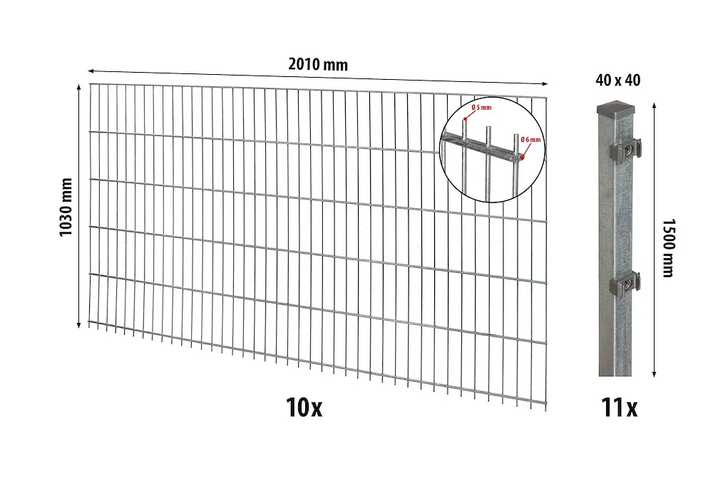 Comfort DS-Mattenzaun-Set 1030