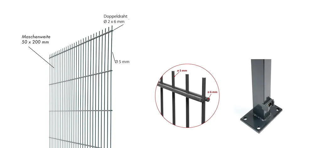 Comfort DS-Mattenzaun-Set 830