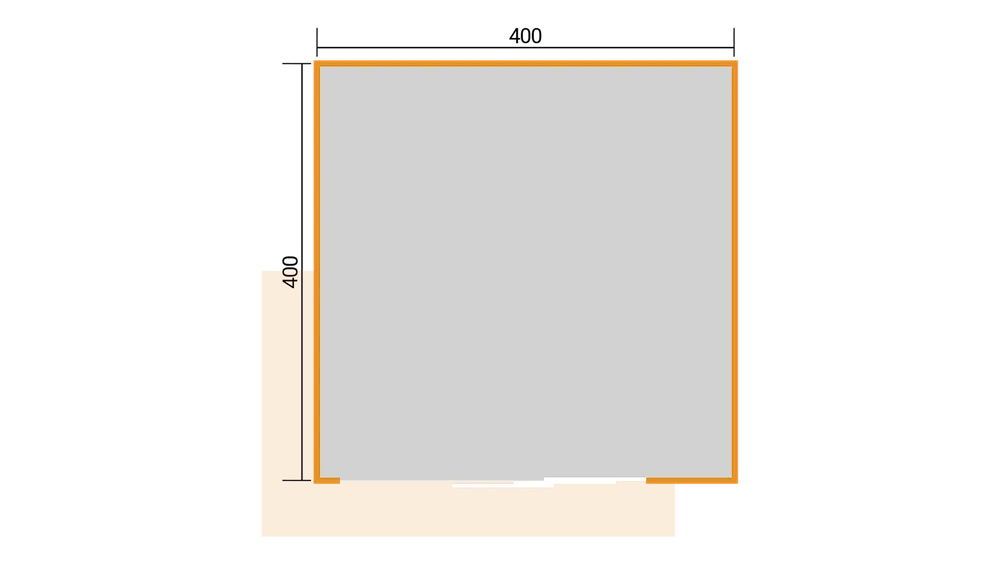 P.Garden MHH 44mm, 400x400cm,