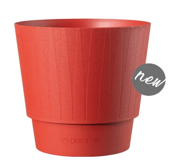 Vaso Plisse' 18cm Zinnoberrot