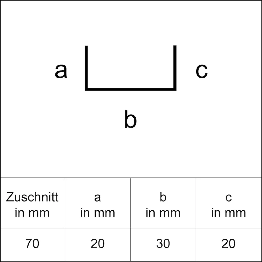 HG4 U-Profil 20/30/20