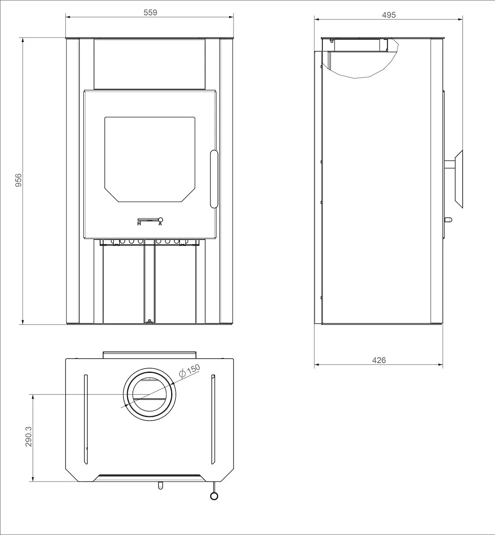 Kaminofen Typ10810-Cube