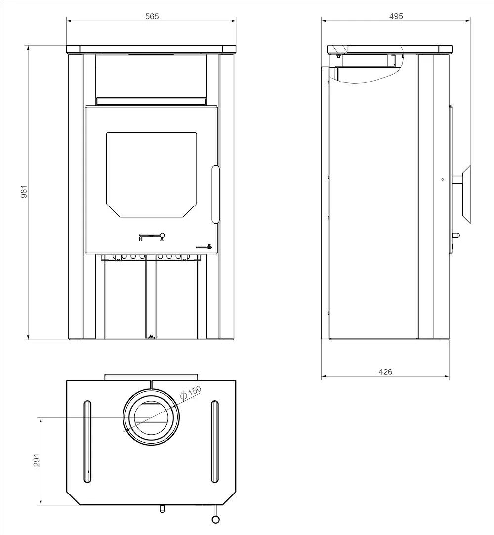 Kaminofen Typ10810-Cube