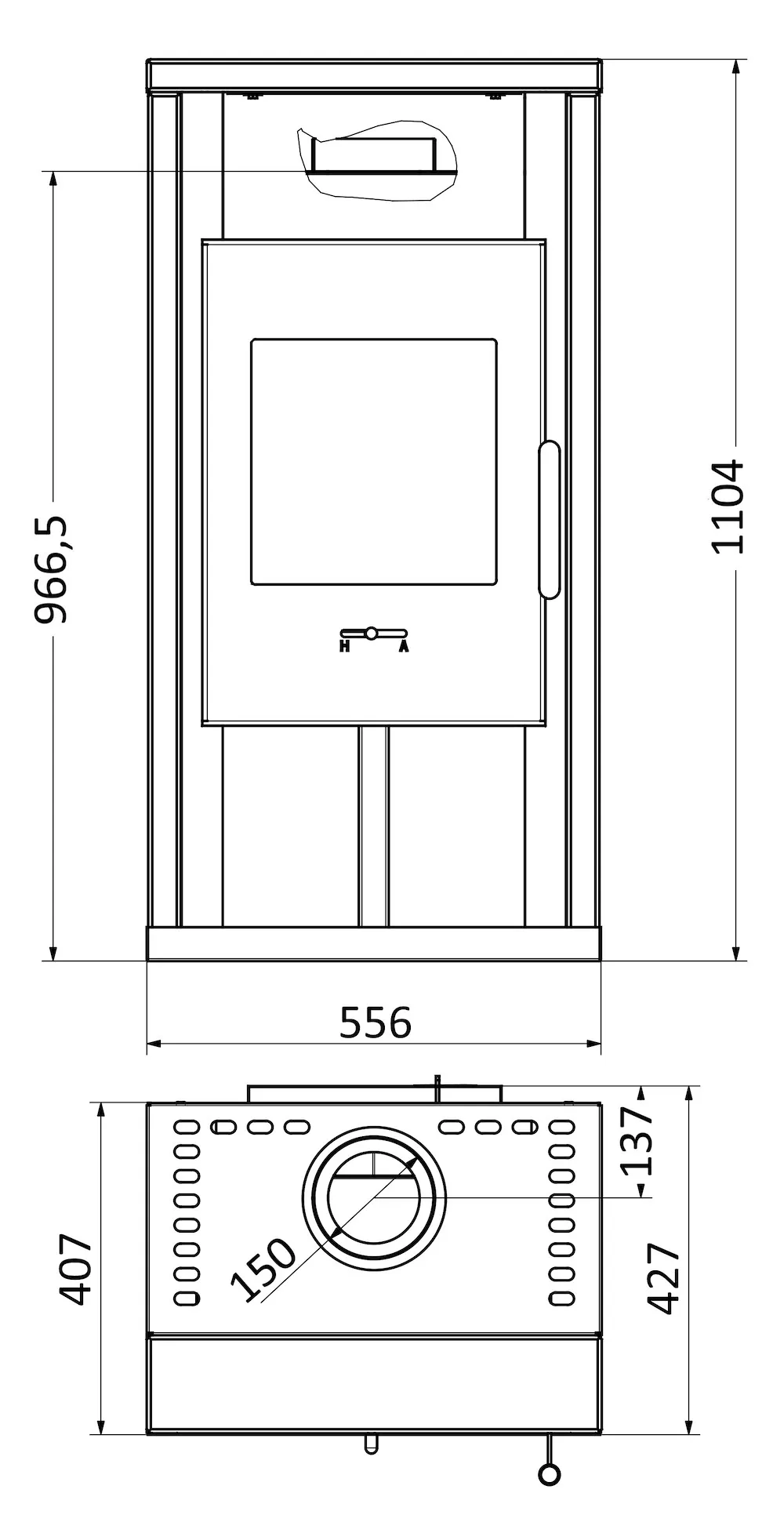 Kaminofen Typ10840-Yuna
