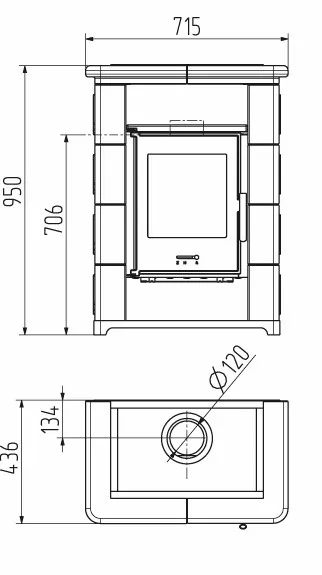 Kaminofen Typ10870 Montafon S