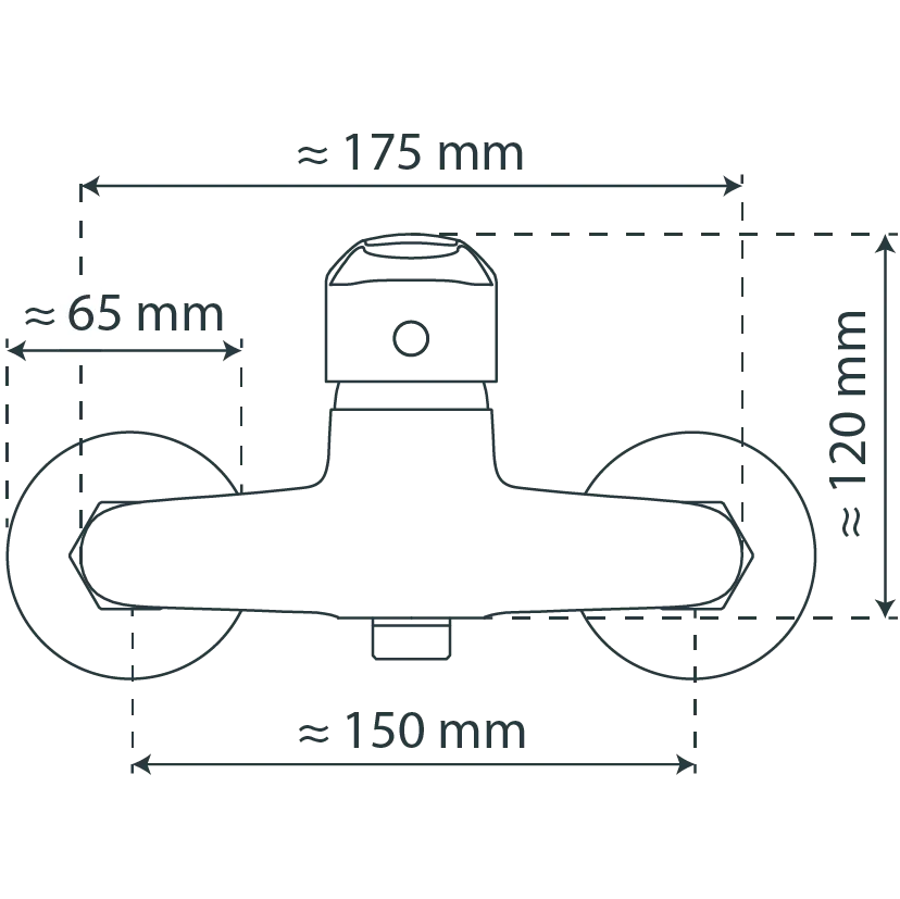 PORTO Duscharmatur, Chrom