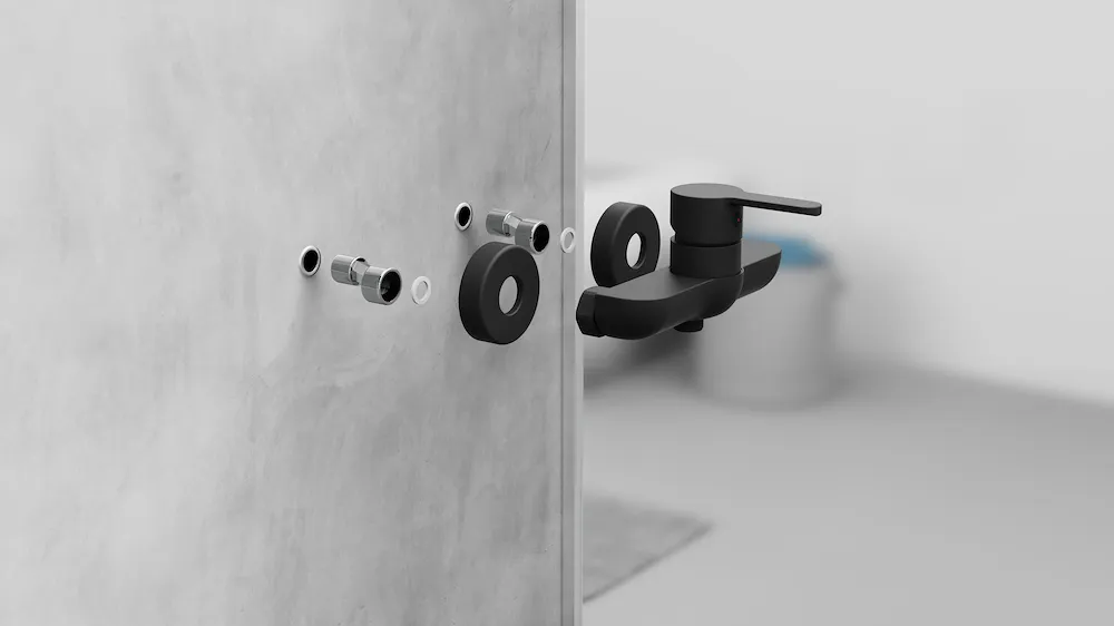 DENVER Duscharmatur, Schwarz