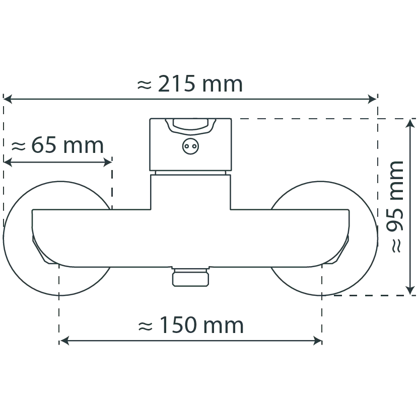 DENVER Duscharmatur, Schwarz