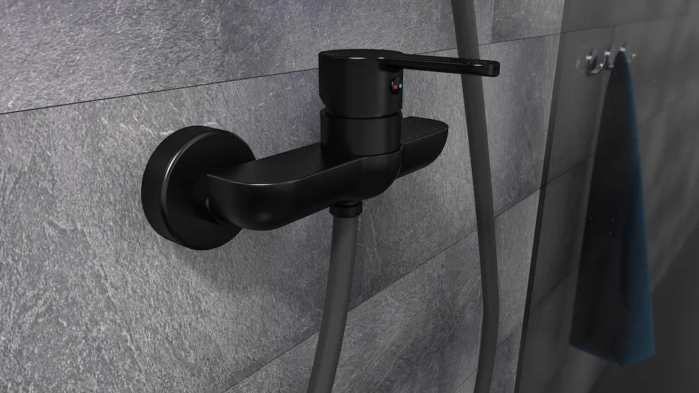 DENVER Duscharmatur, Schwarz