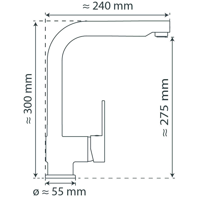 LONDON Sp&uuml;ltischarm. Edelstahl