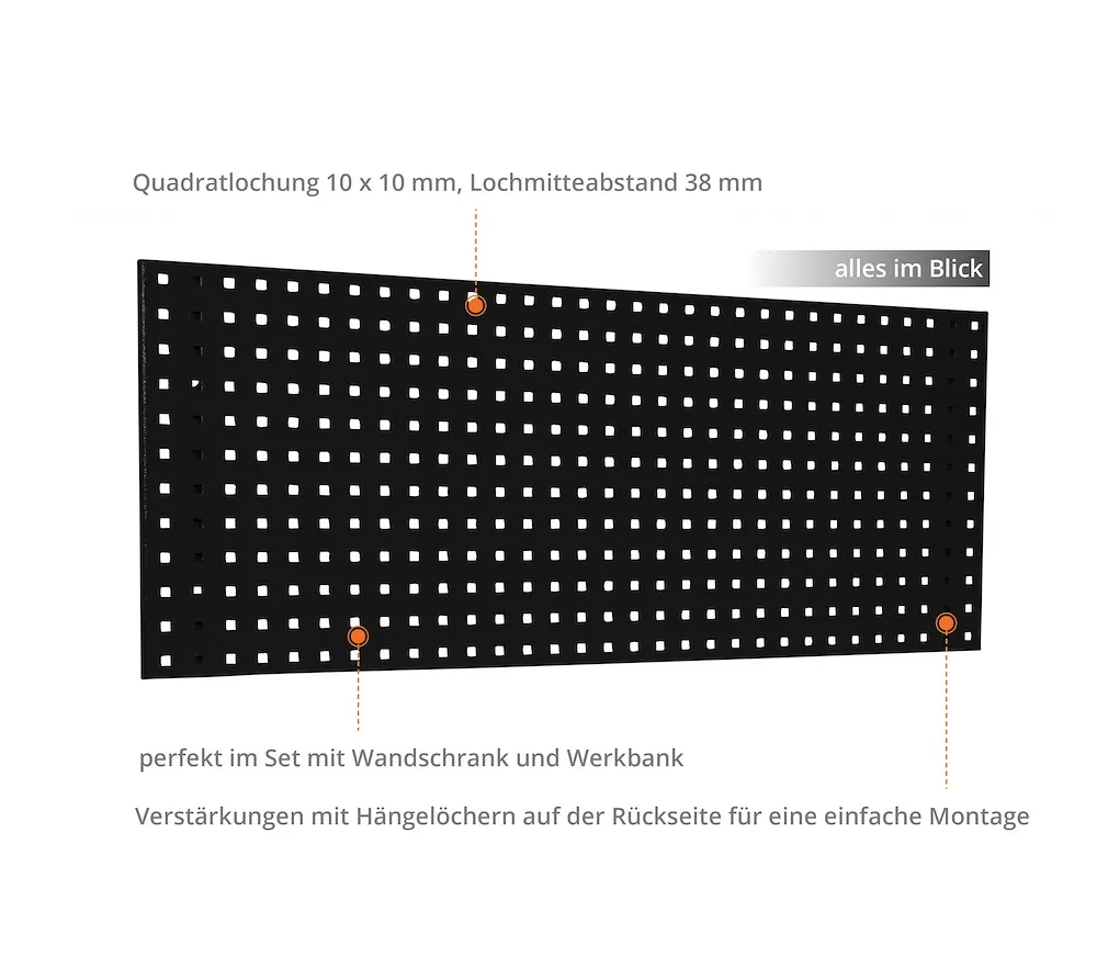 Werkzeuglochwand