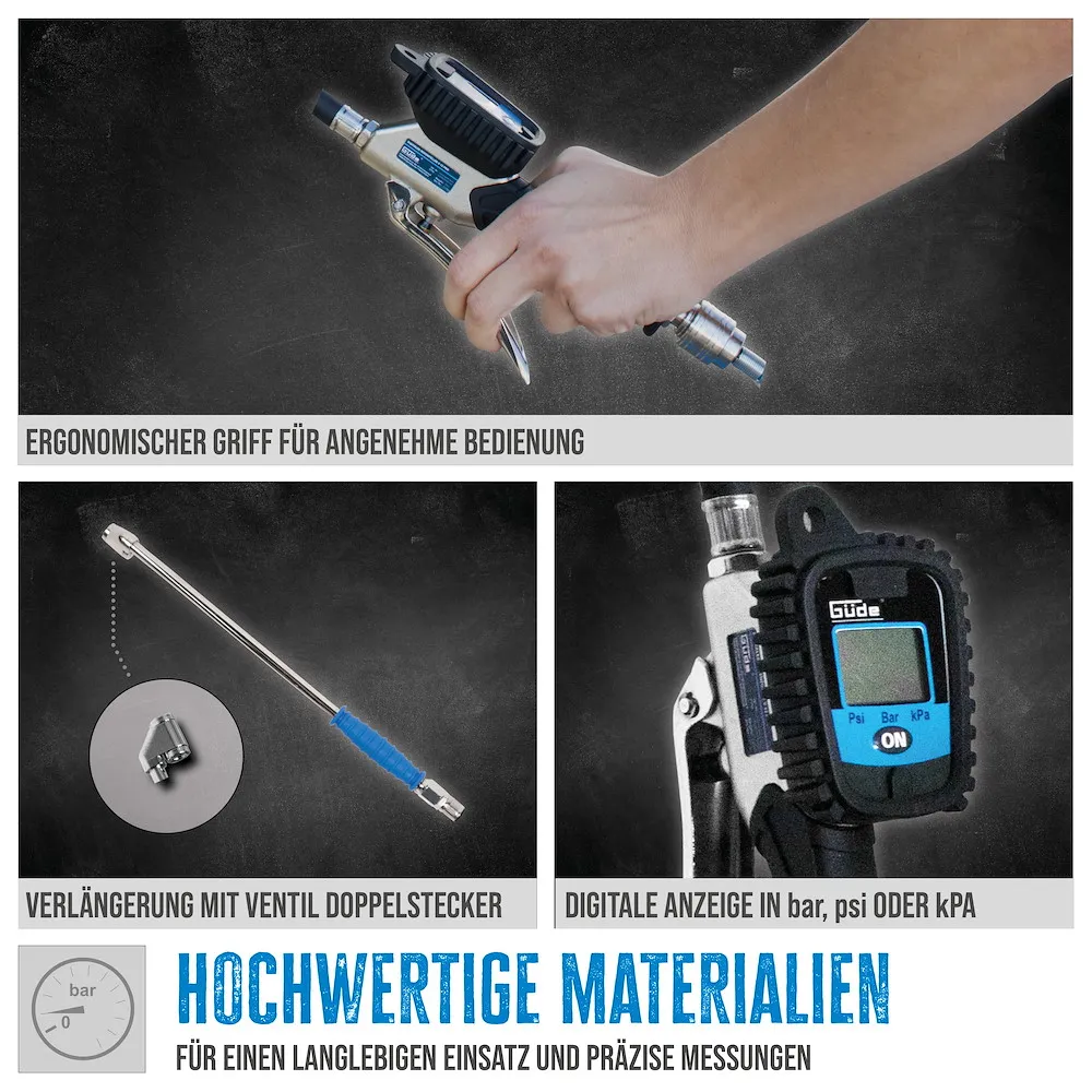 Digitaler Reifenf&uuml;ller