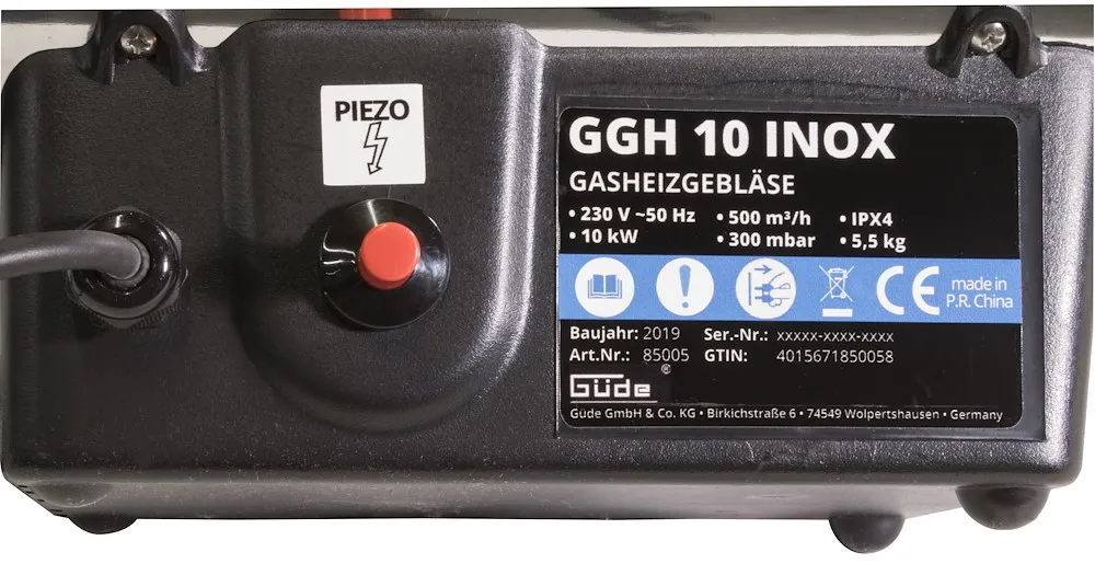 Gasheizgebl&auml;se GGH 10 INOX