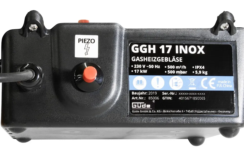 Gasheizgebl&auml;se GGH 17 INOX