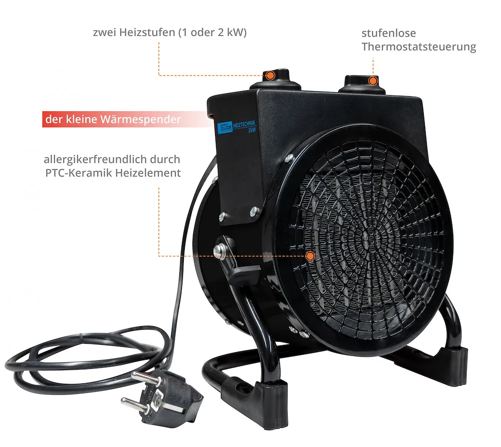 Keramik Heizl&uuml;fter GH 2000 K