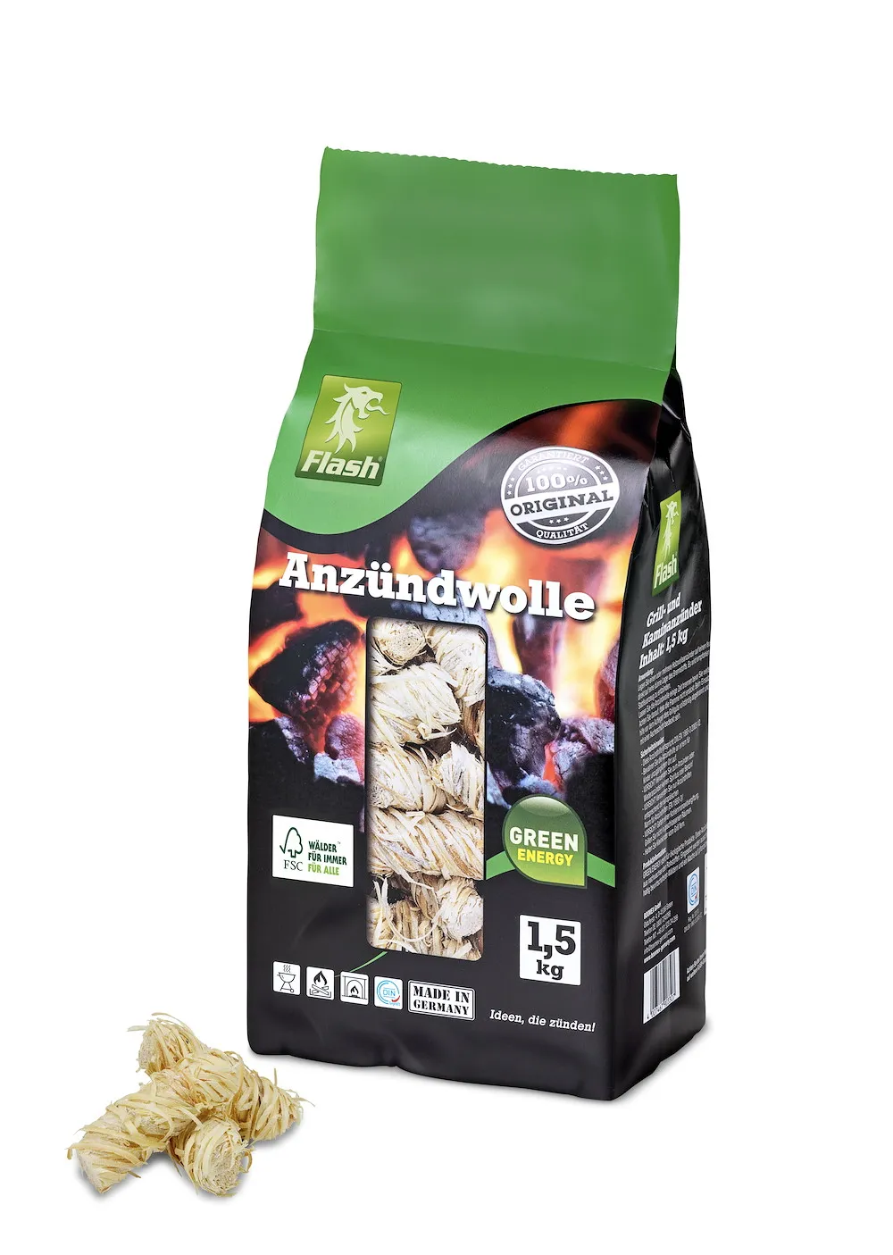 Flash Anz&uuml;ndwolle 1,5 kg