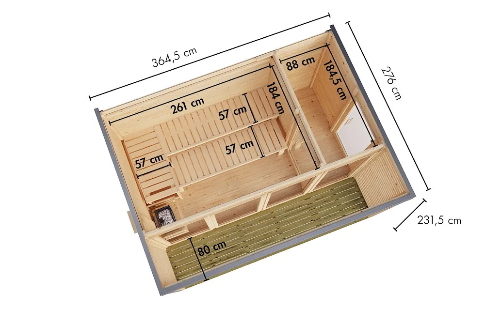 Sauna Ares 4 o. Zub. anthr.